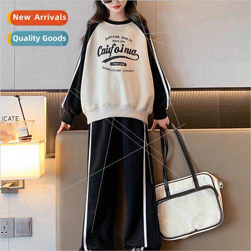 Girls fall suit suit 2023 new fall middle and large children