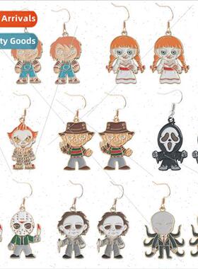 New Halloween earrings horror movie ghost baby fierce ghost