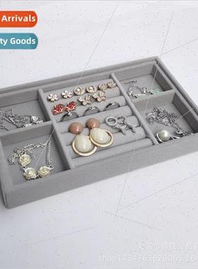Velvet tray bilateral jewelry box velvet ring earrings earri