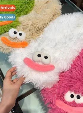 Dumb and funny long velvet scarf female winter new fur scarf