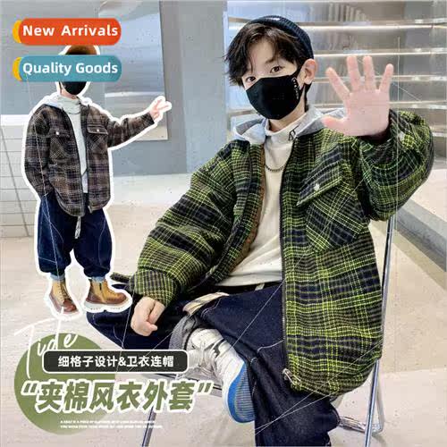 Childrens jacket jacket jacket cotton fall and winter 2023 n