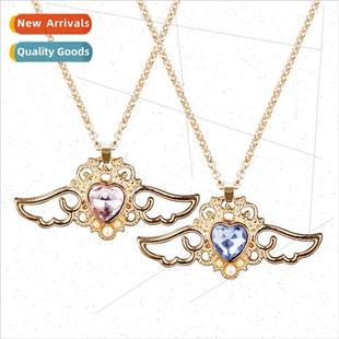love collarbone chain Japanese girl wings mocha saku cartoon