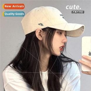 show cap and fall spring tongue female face Korea new duck