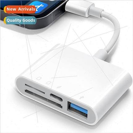 适用 apple otg adapter cell phone u disk tf card usb adapter