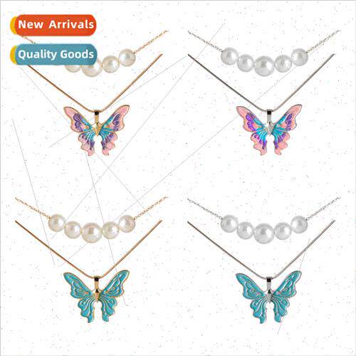 Barbie Princess Necklace Women Double Layer Oil Drip Colorfu