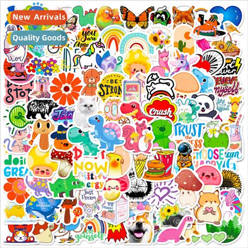 100 small size 4cm mushroom mix small fresh VSCO stickers ca