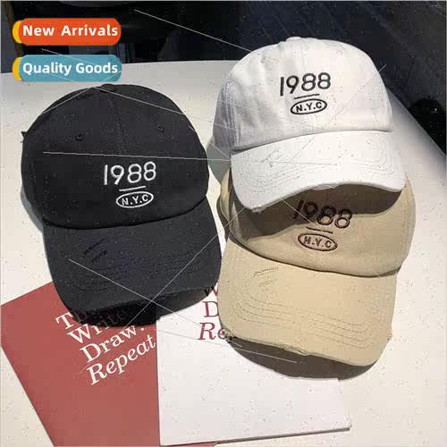Baseball cap female hipster broken hole men and women youth