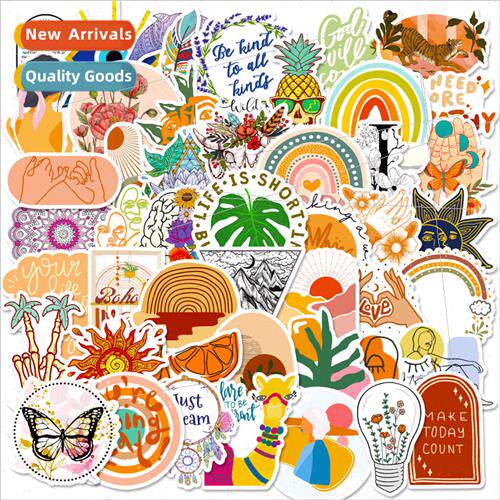 50 pcs of BOHO  series stickers New Mug Fridge Stickers