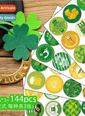 St. Patricks Day Irish Festival Round Seal Stickers Party De