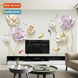 adhesive cozy bedside Tulip bedroom self room deco wallpaper