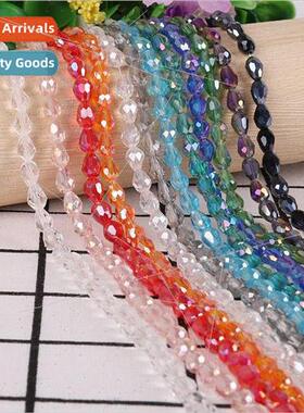 5*7mm straight hole faceted glass teardrop beads DIY accesso