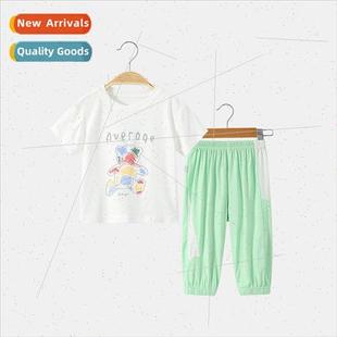 section suit long sleeved short thin piece two summer Baby