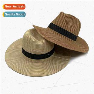 Adult New Panama Summer Straw Hat Outdoor Beach Sun Hat Men