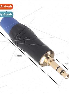 Gold-plated 3.5mm stereo audio cable DIY soldering plug Car