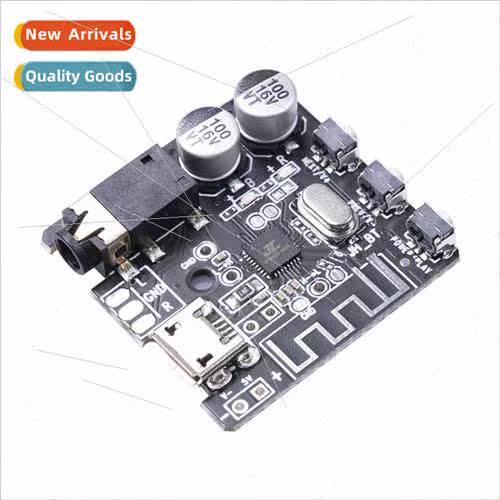 Black DIY Bluetooth Audio Receiver with Volume Control 3.5mm