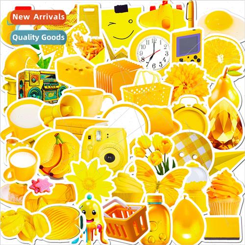 50 yellow ins  small fresh VSCO stickers girl cup water bott