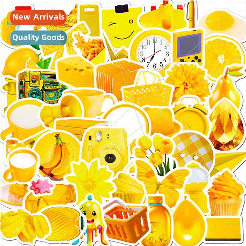 50 yellow ins  small fresh VSCO stickers girl cup water bott