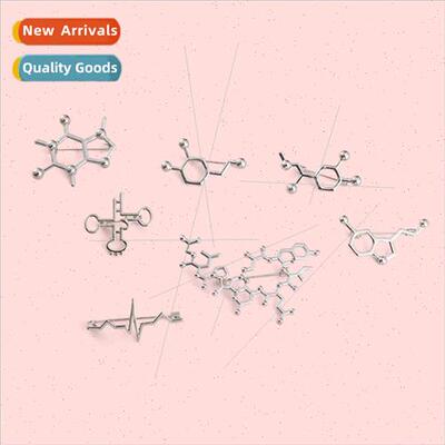 Gene Brooch Pin Pin Metal Geometric Chain Silver White Metal