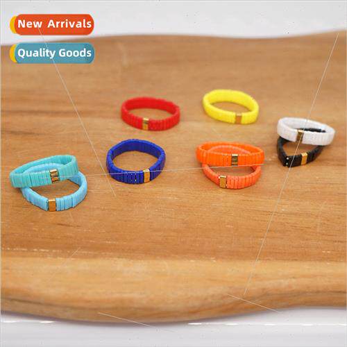 Popular fashion ring bohemian ethnic TILA beads hand-woven j