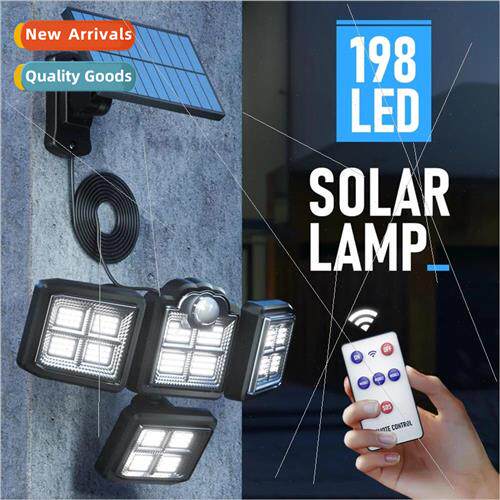2021 new solar wall light four head rotating split waterproo