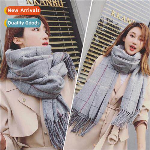 Scarf female fall and winter thickened Korean  of the shawl