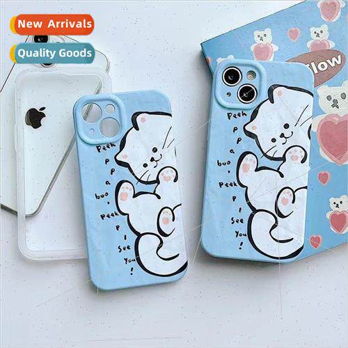 INS fun cute cat 适用 iPhone14 Apple 12/13PM phone case 11 n