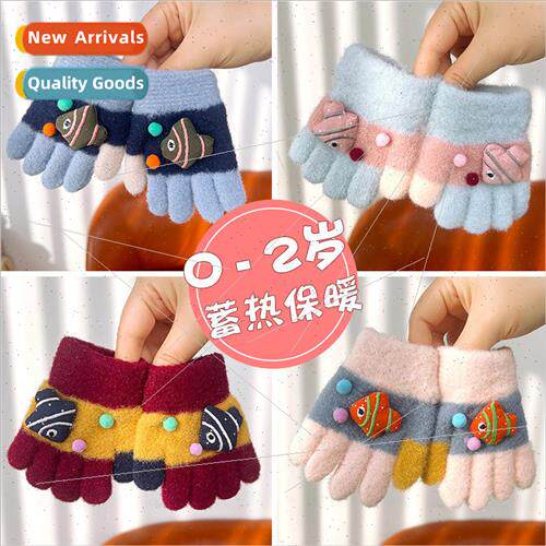 Baby toddler outdoor fall and winter childrens gloves bear w