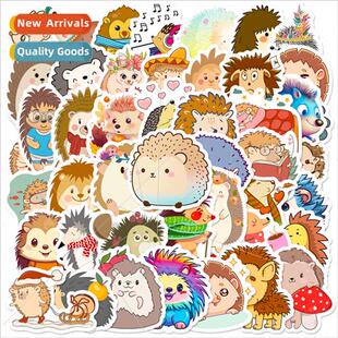 50 Cute Hedgehog Cartoon Animal Stickers Notebook Ledger Chi