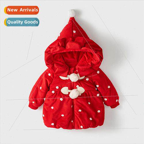 Girls jacket padded cotton jacket winter dress Yanqi female