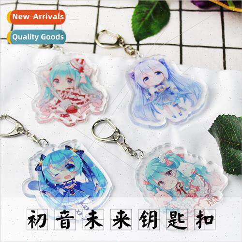 Anime 初 yin future keychain cute girls cute girl heart acry
