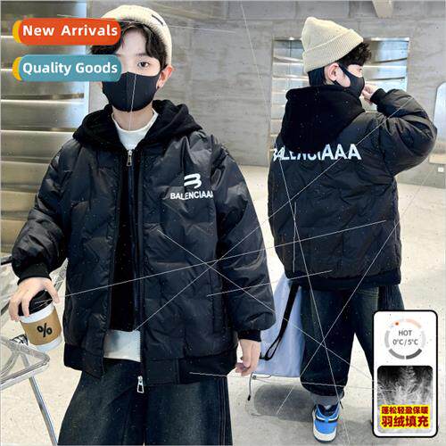 Boys winter light down jacket 2023 new middle and large chil