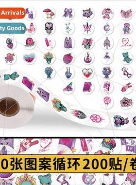 200 stickers gothic wind scroll stickers cartoon children se