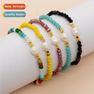 New bohemian  colorful crystal beads natural pearls hand-bea