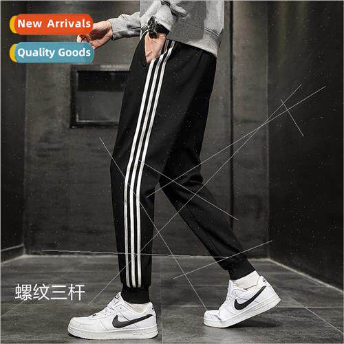 Pants mens spring and fall new students three bar loose hund