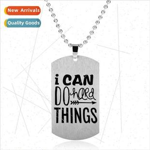 stainless can necklace tag steel things hard Jewelry