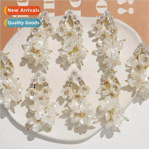 ght luxury super fairy tassel rhinestone beaded flowers diy