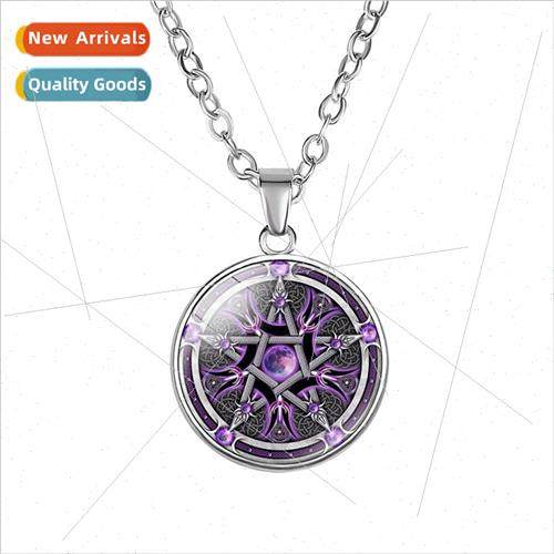 Celtic Mystic Pentagram Symbol Timeless Gemstone Pendant Nec