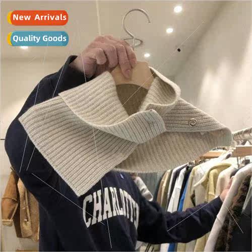 Korea Dongdaemun 2023 fall and winter new high collar over t