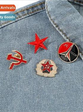 cccp 适用mer Soviet Union communist vintage alloy brooch sic
