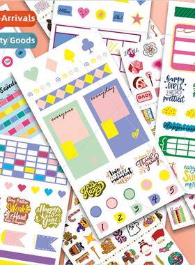 12 collage cartoon ins girl heart small fresh dialog box doo