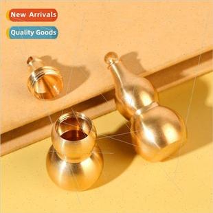 small the gourd keychain open cover Pure cop hollow brass