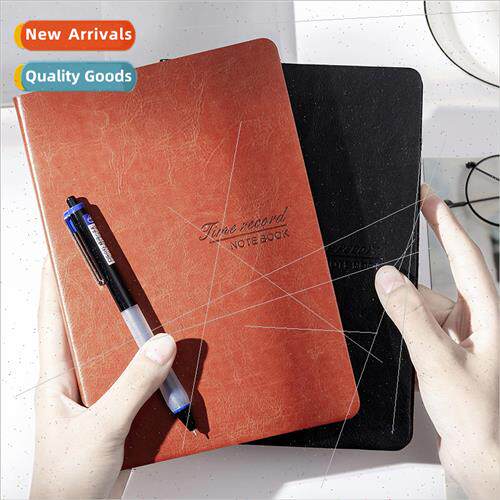 Leather notepad small carry-on corporate logo work notebook