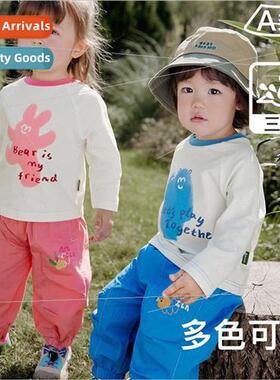 2024 Spring new childrens T-shirt men and women through the