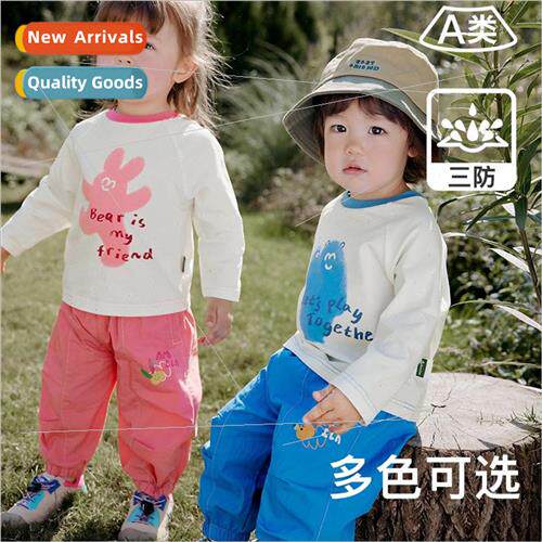2024 Spring new childrens T-shirt men and women through the