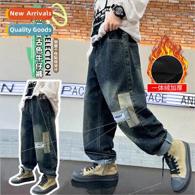 Boys winter vintage  jeans gangster handsome middle and larg
