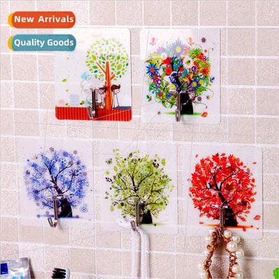 Hooks kitchen bathroom hooks transparent prints without mark