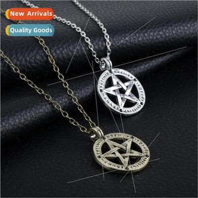 Fashion Student Couple Pendant Evil 适用ce Pentagram Phalanx