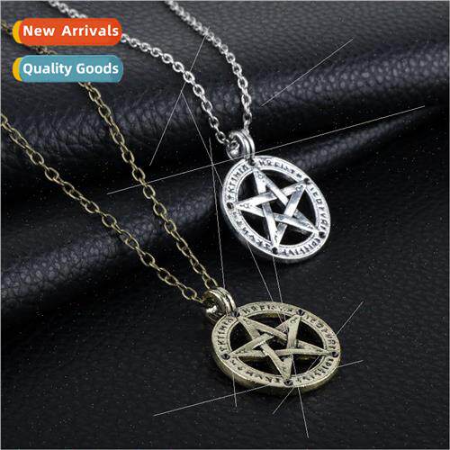 Fashion Student Couple Pendant Evil 适用ce Pentagram Phalanx