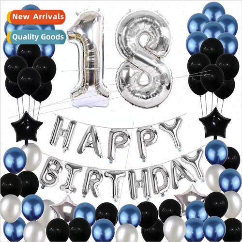 Adult Birthday Balloon Party Happy Birthday Banner 13-60 Bir