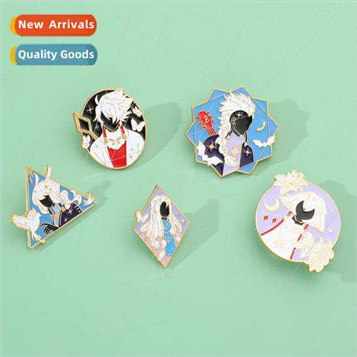 Sky light meet brooch secondary anime  white bird flat mushr